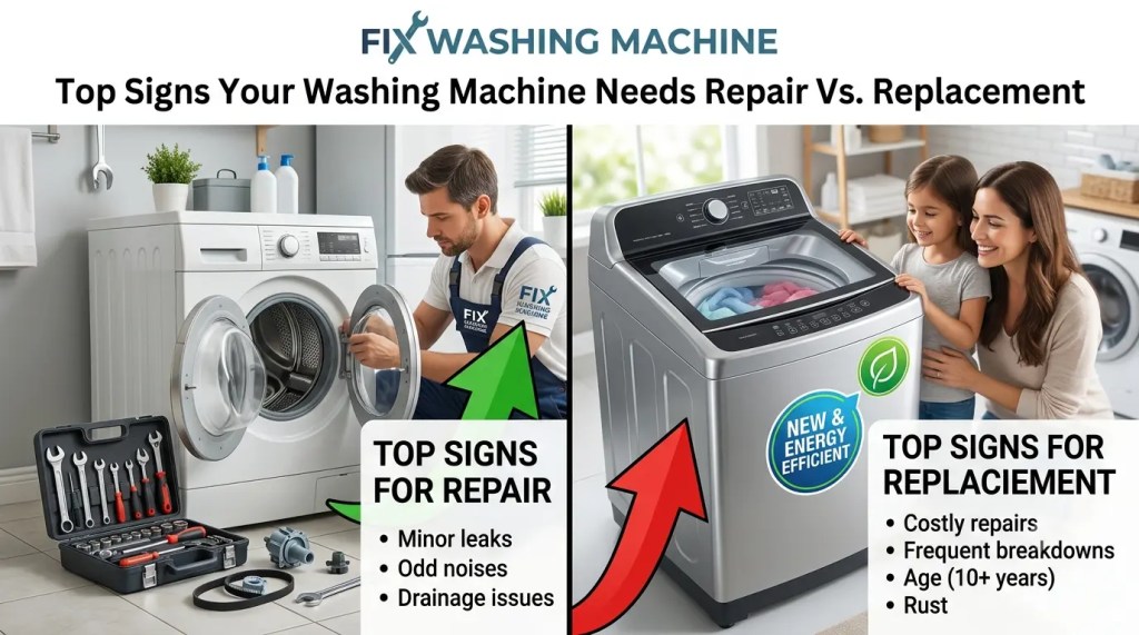 Top Signs Your Washing Machine Needs Repair Vs.&nbsp;Replacement